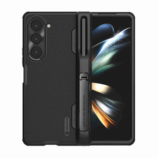 For Samsung Galaxy Z Fold5 NILLKIN Frosted Fold PC + TPU Phone Case with Pen Slot(Black) - Galaxy Z Fold5 Cases by NILLKIN | Online Shopping South Africa | PMC Jewellery | Buy Now Pay Later Mobicred