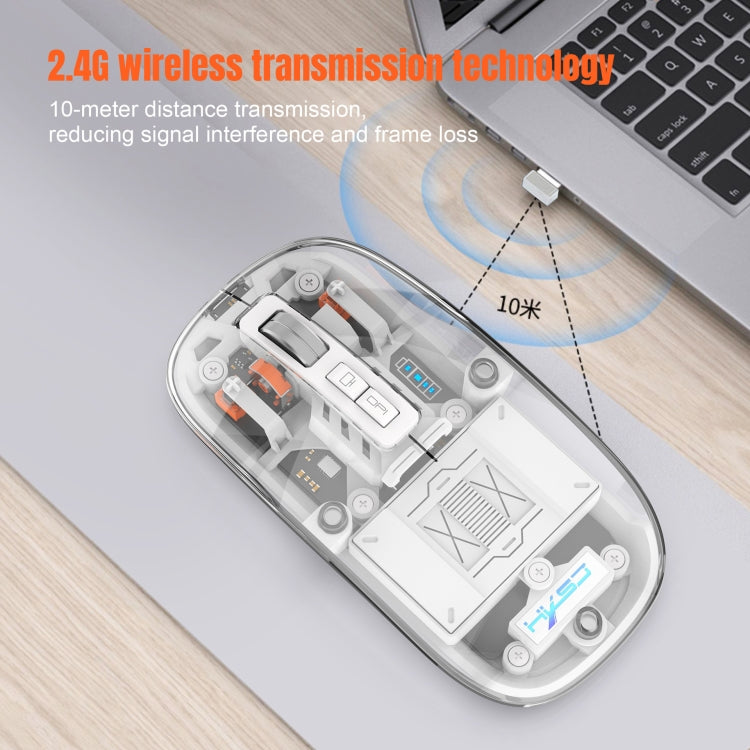 HXSJ T900 Transparent Magnet Three-mode Wireless Gaming Mouse(Black) - free shipping - PMC TechLife - Order now!