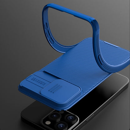For iPhone 15 Pro Max NILLKIN CamShield Pro PC Phone Case(Blue) - iPhone 15 Pro Max Cases by NILLKIN | Online Shopping South Africa | PMC Jewellery