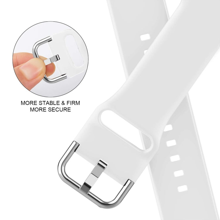 For Apple Watch 4 40mm Pin Buckle Silicone Watch Band(White) - Watch Bands by PMC TechLife | Online Shopping South Africa | PMC TechLife