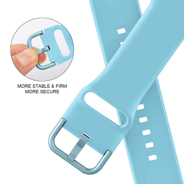 For Apple Watch 4 40mm Pin Buckle Silicone Watch Band(Light Blue) - Watch Bands by PMC TechLife | Online Shopping South Africa | PMC TechLife
