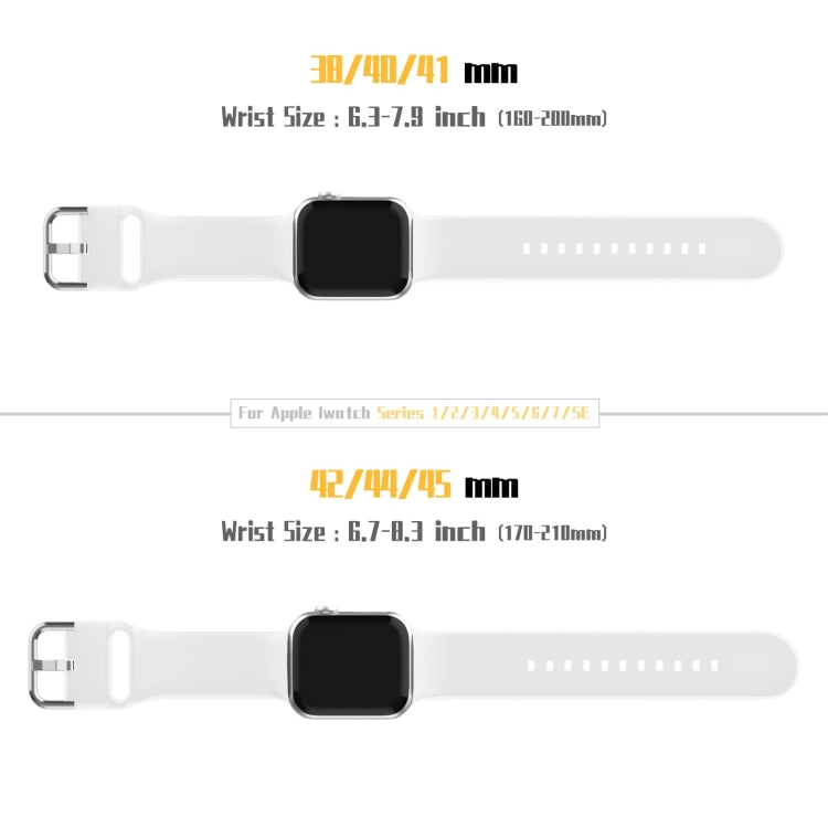 For Apple Watch 2 42mm Pin Buckle Silicone Watch Band(White) - Watch Bands by PMC TechLife | Online Shopping South Africa | PMC TechLife