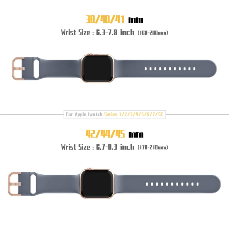 For Apple Watch 2 42mm Pin Buckle Silicone Watch Band(Blue Grey) - Watch Bands by PMC TechLife | Online Shopping South Africa | PMC TechLife