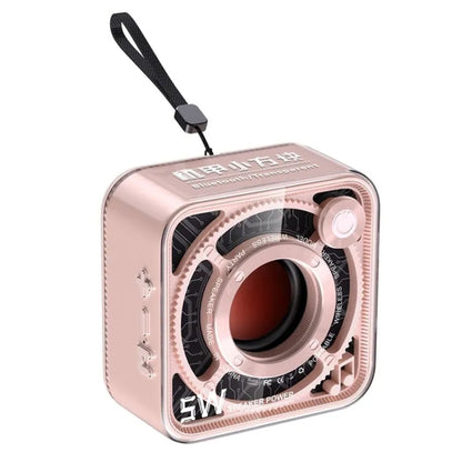 T&G DW12 Portable Mini Wireless Bluetooth Speaker Transparent Subwoofer Support TF Card(Pink) - Mini Speaker by T&G | Online Shopping South Africa | PMC Jewellery