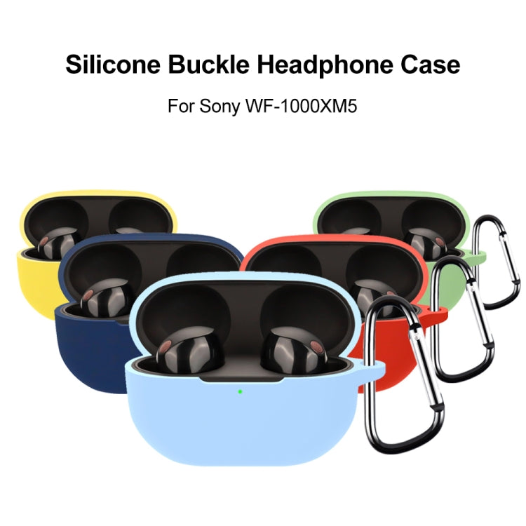 For Sony WF-1000XM5 Wireless Bluetooth Earphone Silicone Protective Case(Sky Blue) - Sony Earphone Case by PMC TechLife | Online Shopping South Africa | PMC TechLife