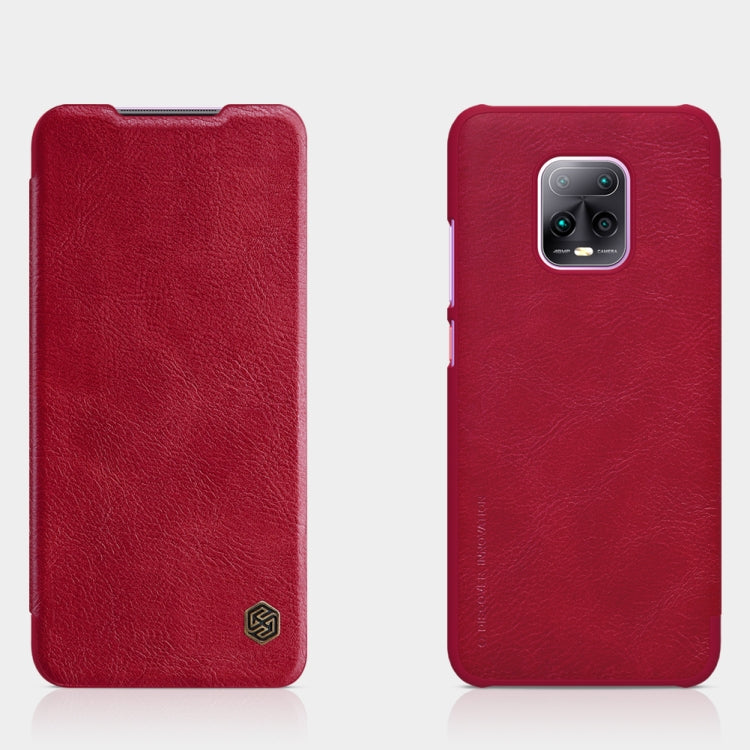 For Xiaomi Redmi 10X Pro 5G NILLKIN QIN Series Crazy Horse Texture Horizontal Flip Leather Case with Card Slot(Red) - Xiaomi Cases by NILLKIN | Online Shopping South Africa | PMC Jewellery