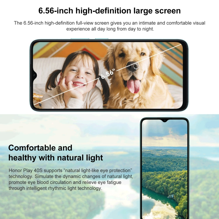 Honor Play 40S 5G, 4GB+128GB, 6.56 inch MagicOS 7.1 Snapdragon 480 Plus Octa Core up to 2.2GHz, Network: 5G, Not Support Google Play(Magic Night Black) - Honor by Huawei | Online Shopping South Africa | PMC Jewellery