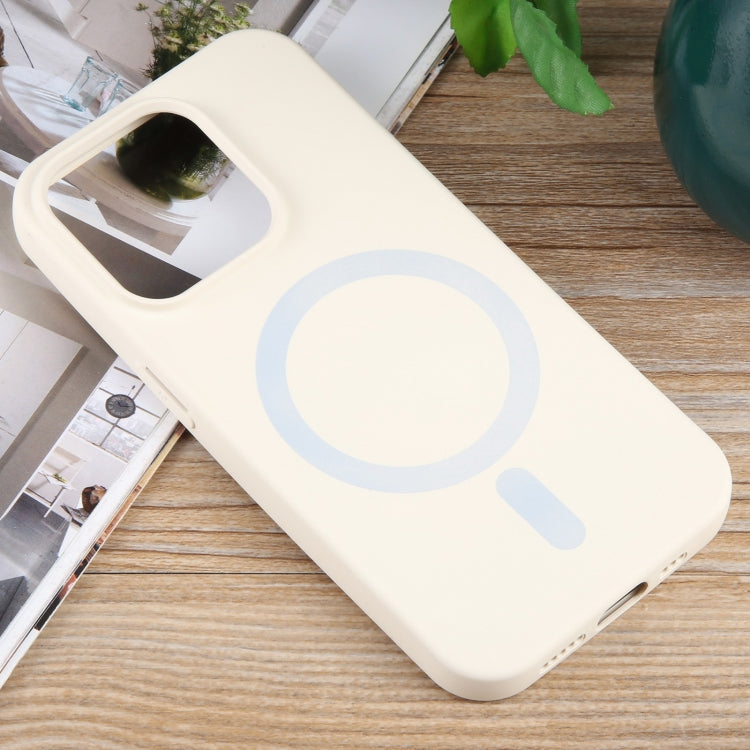 For iPhone 13 Pro Max MagSafe Liquid Silicone Phone Case(White) - iPhone 13 Pro Max Cases by PMC TechLife | Online Shopping South Africa | PMC TechLife | Buy Now Pay Later Mobicred