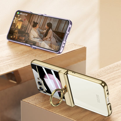 For Samsung Galaxy Z Flip5 GKK Magnetic Folding Phantom Rotary Phone Case with Ring Holder(Champagne Gold) - Galaxy Z Flip5 Cases by GKK | Online Shopping South Africa | PMC Jewellery