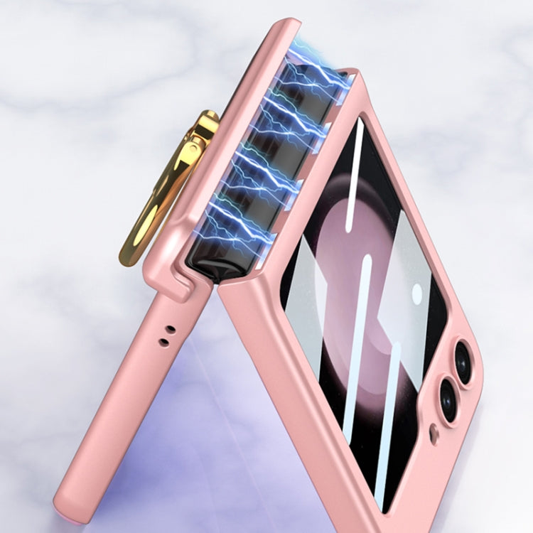 For Samsung Galaxy Z Flip5 GKK Integrated Magnetic Hinge Phone Case with Ring Holder(Purple) - free shipping - PMC TechLife - Order now!