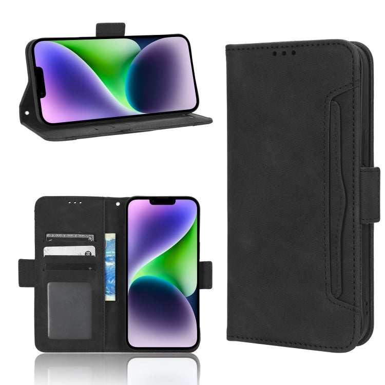 For iPhone 15 Pro Max Skin Feel Calf Texture Card Slots Leather Phone Case(Black) - iPhone 15 Pro Max Cases by PMC TechLife | Online Shopping South Africa | PMC TechLife | Buy Now Pay Later Mobicred