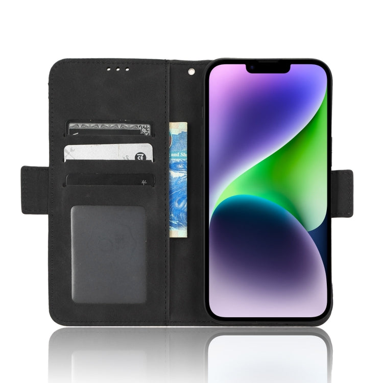 For iPhone 15 Pro Max Skin Feel Calf Texture Card Slots Leather Phone Case(Black) - iPhone 15 Pro Max Cases by PMC TechLife | Online Shopping South Africa | PMC TechLife | Buy Now Pay Later Mobicred