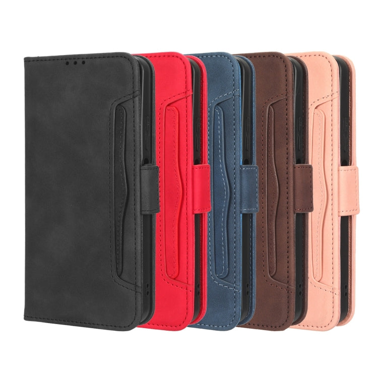 For iPhone 15 Pro Max Skin Feel Calf Texture Card Slots Leather Phone Case(Black) - iPhone 15 Pro Max Cases by PMC TechLife | Online Shopping South Africa | PMC TechLife | Buy Now Pay Later Mobicred
