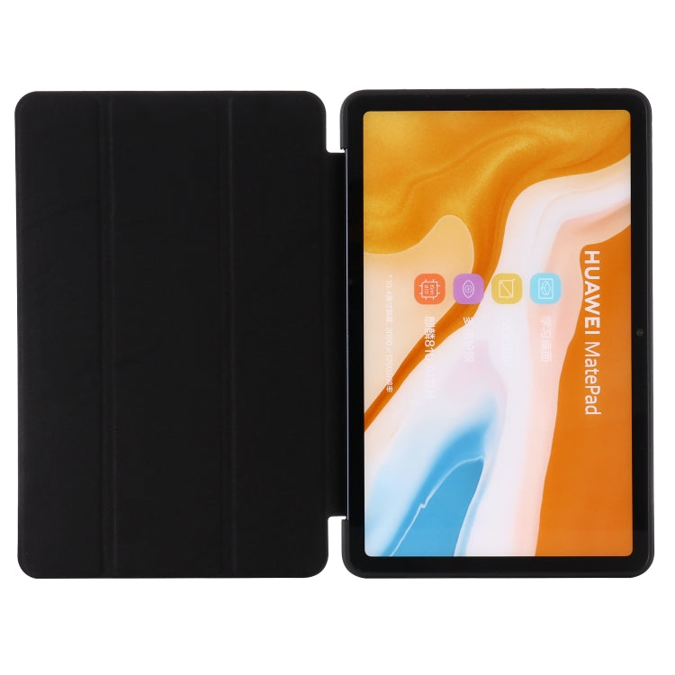 For Huawei Matepad 10.4 GEBEI Shockproof Horizontal Flip Leather Case with Three-folding Holder(Black) - Huawei by GEBEI | Online Shopping South Africa | PMC TechLife | Buy Now Pay Later Mobicred