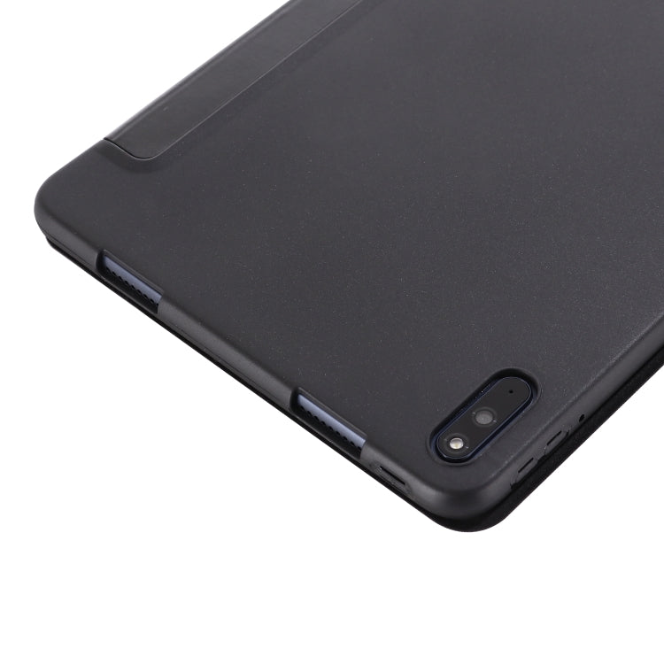 For Huawei Matepad 10.4 GEBEI Shockproof Horizontal Flip Leather Case with Three-folding Holder(Black) - Huawei by GEBEI | Online Shopping South Africa | PMC TechLife | Buy Now Pay Later Mobicred