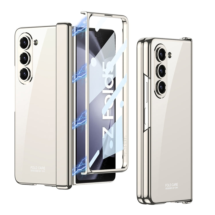 For Samsung Galaxy Z Fold5 GKK Integrated Magnetic Phantom Hinge Folding Phone Case(White) - Galaxy Z Fold5 Cases by GKK | Online Shopping South Africa | PMC Jewellery