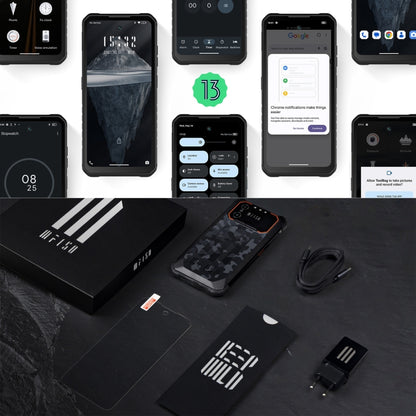 [HK Warehouse] IIIF150 B2, IP68/69K / MIL-STD-810H, Side Fingerprint, Night Vision, 6.5 inch Android 13 UMS9230 Octa Core, Network: 4G, NFC, OTG 6GB+256GB(Black Orange) - Other by IIIF150 | Online Shopping South Africa | PMC Jewellery