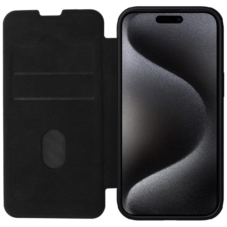 For iPhone 15 Pro Max NILLKIN QIN Series Pro Plain Leather Phone Case(Black) - iPhone 15 Pro Max Cases by NILLKIN | Online Shopping South Africa | PMC Jewellery