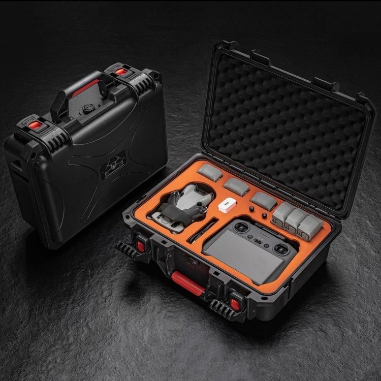 For DJI Mini 4 Pro STARTRC Drone Kit Waterproof ABS Suitcase Storage Box(Black Orange) - Carry Cases & Bags by STARTRC | Online Shopping South Africa | PMC Jewellery | Buy Now Pay Later Mobicred