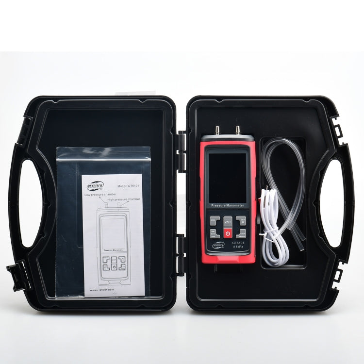 BENETECH GT5101 LCD Display Differential Pressure Meter, Specification:40KPa - free shipping - PMC TechLife - Order now!