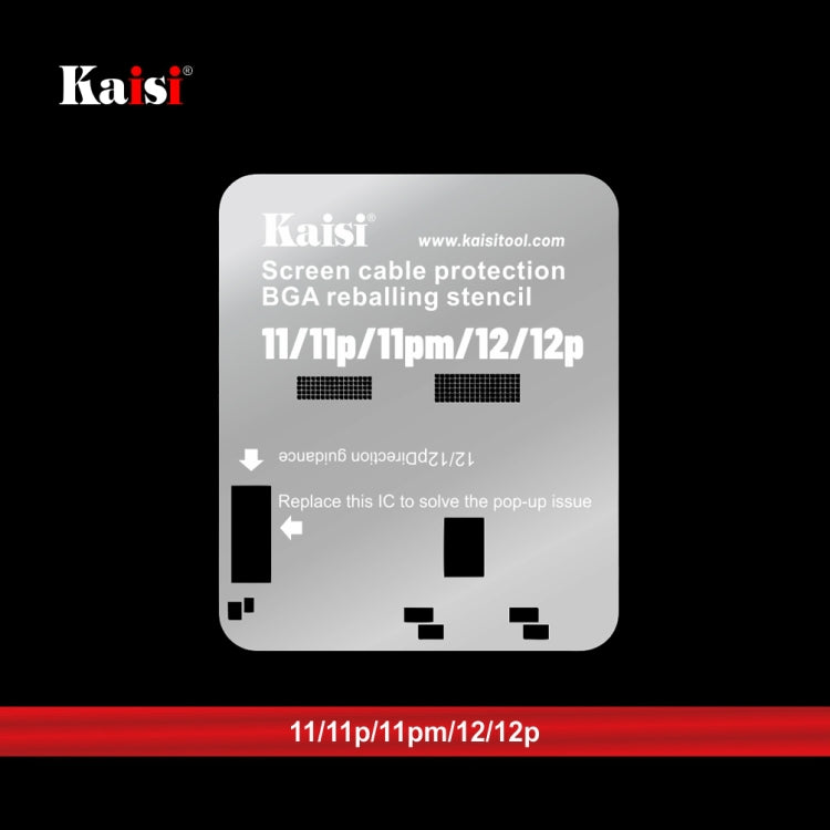 Kaisi LCD Screen IC BGA Reballing Stencil for iPhone 11 to 14 Pro Max - BGA Stencils by Kaisi | Online Shopping South Africa | PMC Jewellery