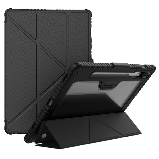 For Samsung Galaxy Tab S9+ NILLKIN Bumper Pro Camshield Tablet Leather Case(Black) - Galaxy Tab S9+ Cases by NILLKIN | Online Shopping South Africa | PMC Jewellery