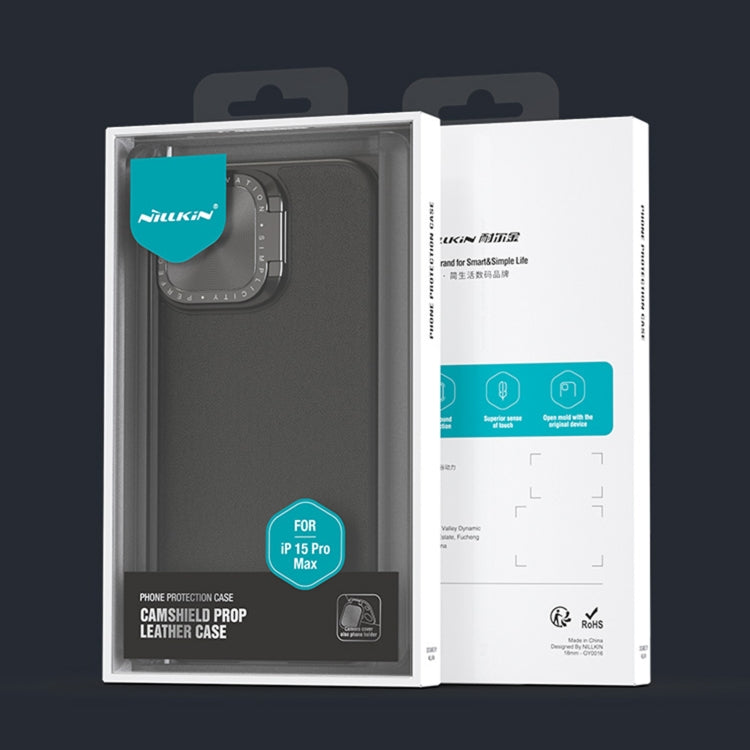For iPhone 15 Pro Max NILLKIN CamShield Prop Series PC + TPU Phone Case(Green) - iPhone 15 Pro Max Cases by NILLKIN | Online Shopping South Africa | PMC TechLife | Buy Now Pay Later Mobicred