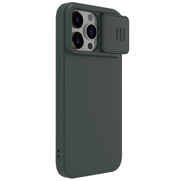 For iPhone 15 Pro Max NILLKIN CamShield MagSafe Liquid Silicone Phone Case(Dark Green) - iPhone 15 Pro Max Cases by NILLKIN | Online Shopping South Africa | PMC Jewellery