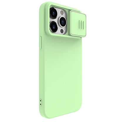 For iPhone 15 Pro Max NILLKIN CamShield Liquid Silicone Phone Case(Green) - iPhone 15 Pro Max Cases by NILLKIN | Online Shopping South Africa | PMC Jewellery