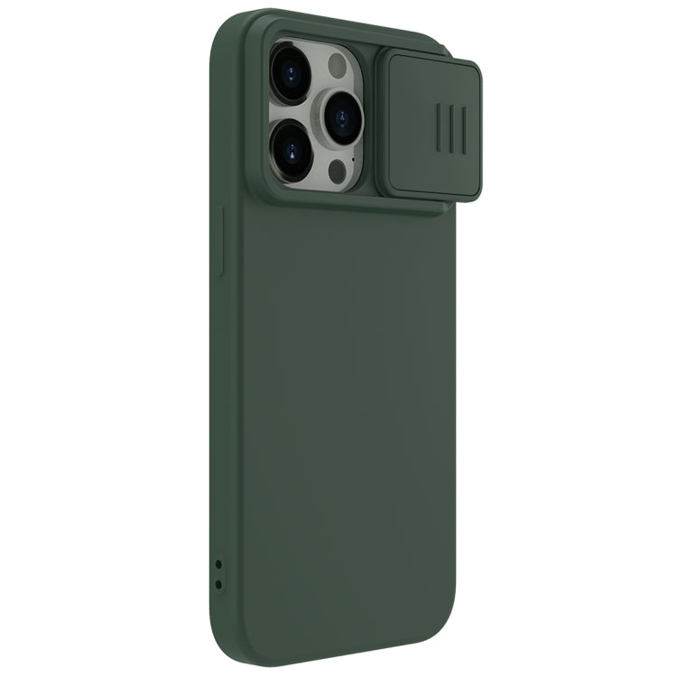 For iPhone 15 Pro Max NILLKIN CamShield Liquid Silicone Phone Case(Dark Green) - iPhone 15 Pro Max Cases by NILLKIN | Online Shopping South Africa | PMC Jewellery