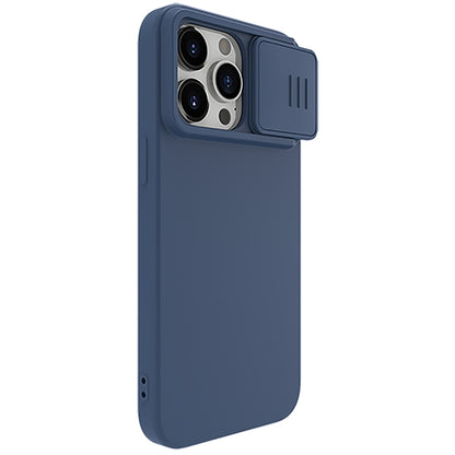 For iPhone 15 Pro NILLKIN CamShield Liquid Silicone Phone Case(Blue) - iPhone 15 Pro Cases by NILLKIN | Online Shopping South Africa | PMC Jewellery