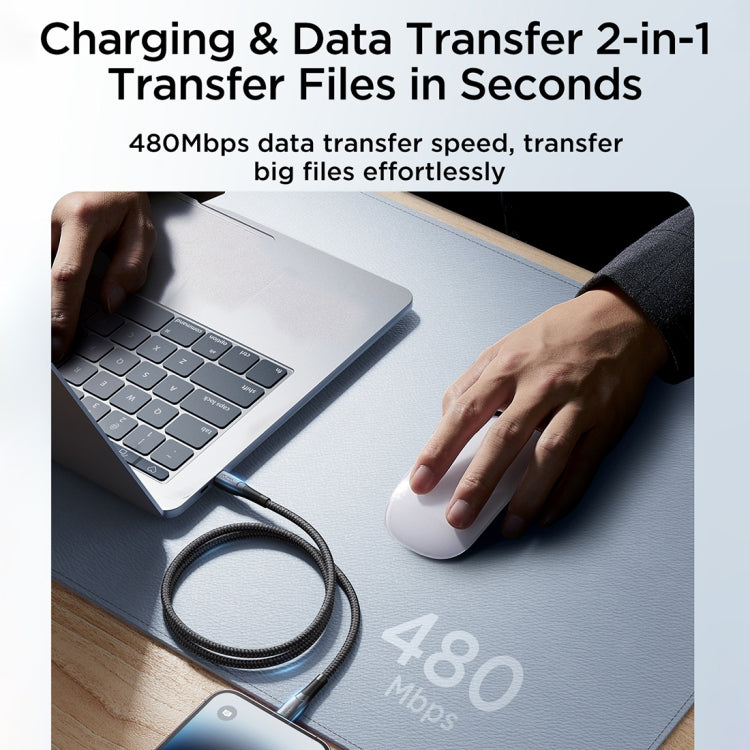 JOYROOM SA32-AL3 Starry Series 3A USB to 8 Pin Fast Charging Data Cable, Length:1m(Black) - Normal Style Cable by JOYROOM | Online Shopping South Africa | PMC TechLife
