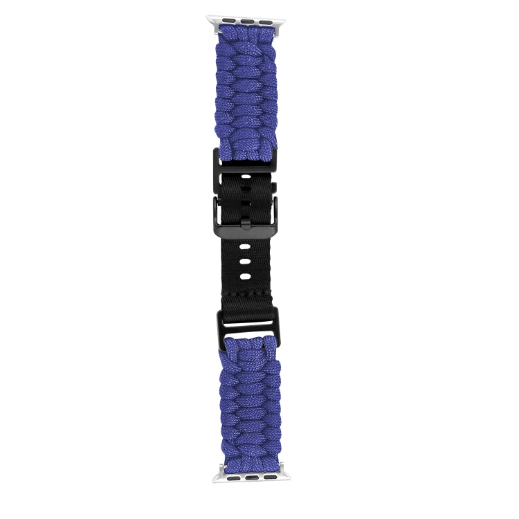 For Apple Watch 38mm Paracord Plain Braided Webbing Buckle Watch Band(Blue) - free shipping - PMC TechLife - Order now!