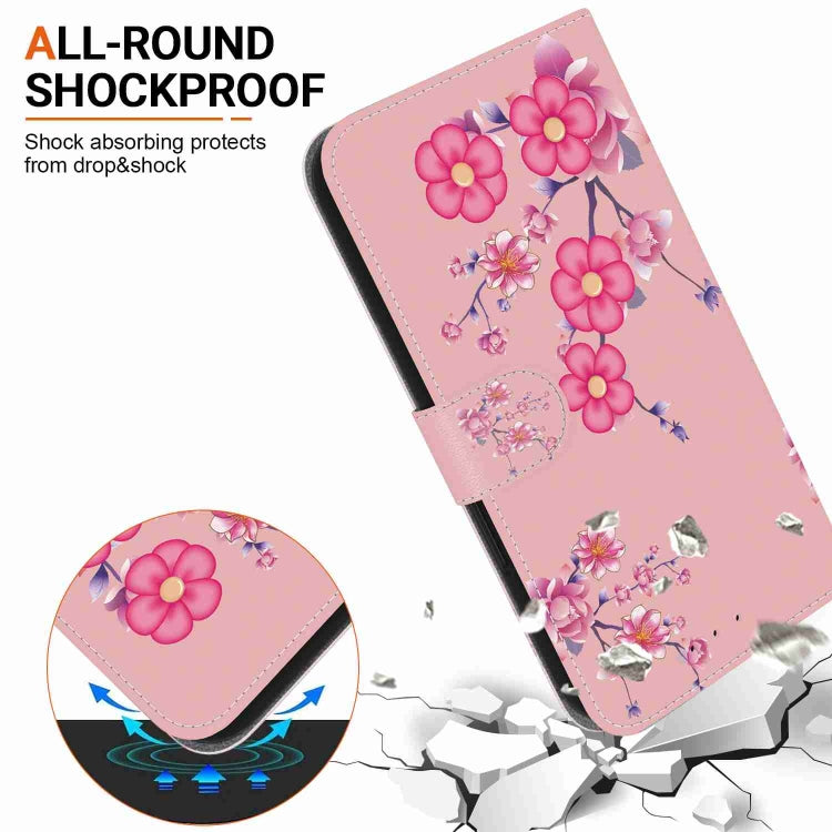 For OPPO A57 5G / A57s 4G Crystal Texture Colored Drawing Leather Phone Case(Cherry Blossoms) - free shipping - PMC TechLife - Order now!