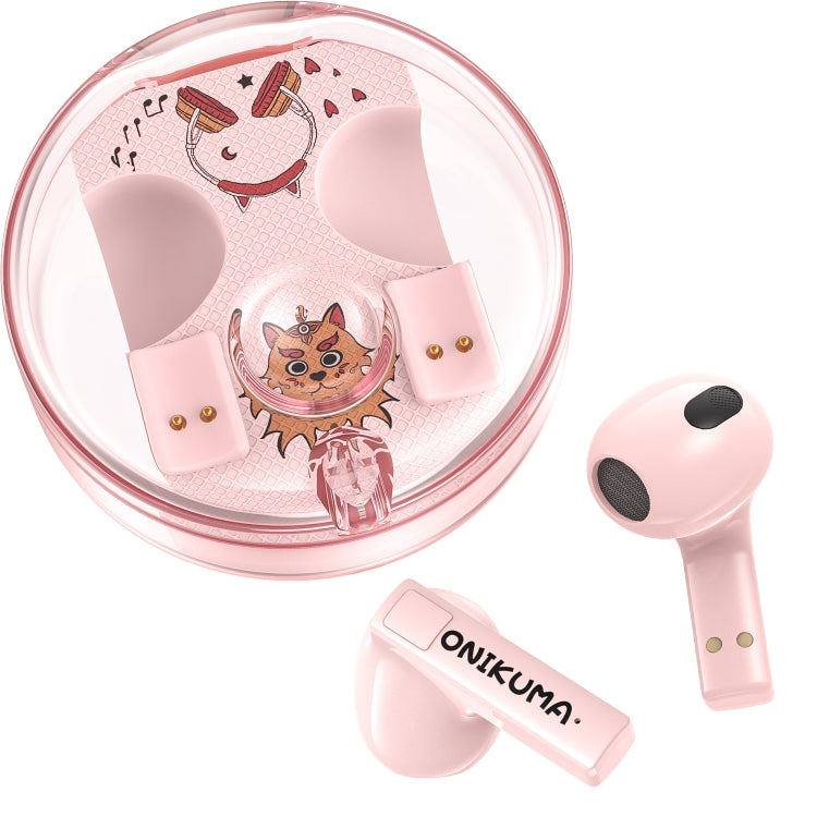 ONIKUMA T301 Transparent Cartoon Wireless Bluetooth Earphone(Pink) - Bluetooth Earphone by ONIKUMA | Online Shopping South Africa | PMC Jewellery | Buy Now Pay Later Mobicred