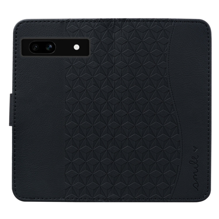 For Google Pixel 7a Business Diamond Buckle Leather Phone Case with Lanyard(Black) - Google Cases by PMC TechLife | Online Shopping South Africa | PMC TechLife | Buy Now Pay Later Mobicred
