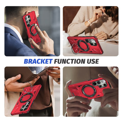 For Samsung Galaxy S23+ 5G MagSafe Magnetic Shockproof Phone Case with Ring Holder(Red) - Galaxy S23+ 5G Cases by PMC Jewellery | Online Shopping South Africa | PMC Jewellery