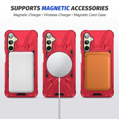 For Samsung Galaxy A24 5G MagSafe Magnetic Shockproof Phone Case with Ring Holder(Red) - Galaxy Phone Cases by PMC Jewellery | Online Shopping South Africa | PMC Jewellery