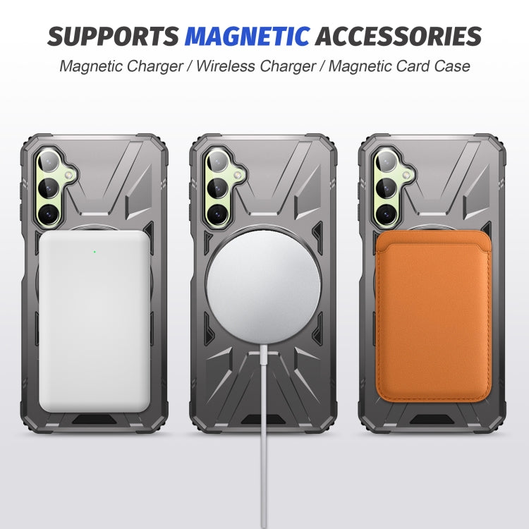 For Samsung Galaxy A54 5G MagSafe Magnetic Shockproof Phone Case with Ring Holder(Dark Grey) - Galaxy Phone Cases by PMC Jewellery | Online Shopping South Africa | PMC Jewellery