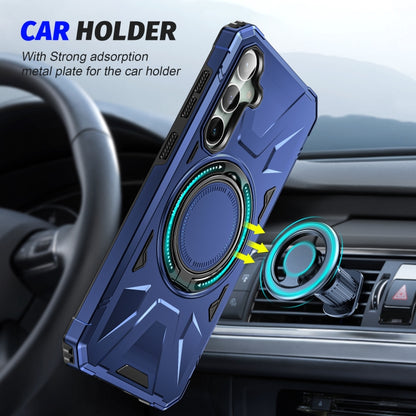 For Samsung Galaxy A15 MagSafe Magnetic Shockproof Phone Case with Ring Holder(Navy Blue) - Galaxy Phone Cases by PMC Jewellery | Online Shopping South Africa | PMC Jewellery