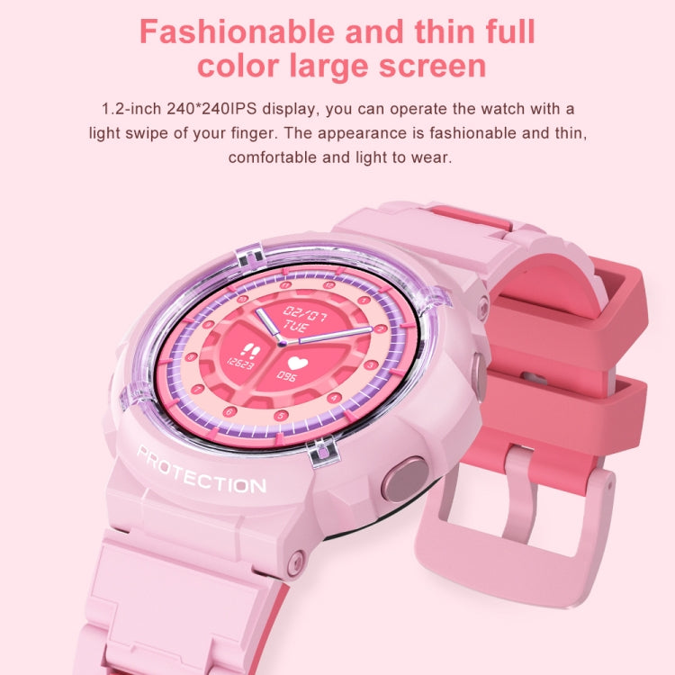 HT19 1.2 inch Round Screen IP68 Children Smart Watch, Support Sleep Monitoring(Pink) - Smart Watches by PMC Jewellery | Online Shopping South Africa | PMC Jewellery