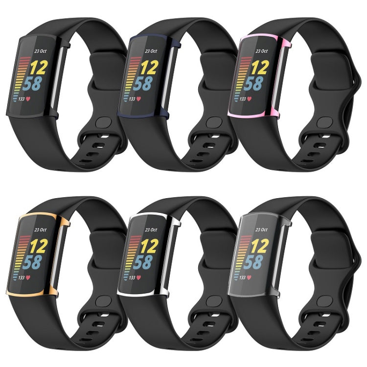 For Fitbit Charge 6 / 5 Full Coverage TPU Electroplated Watch Protective Case(Rose Gold) - Watch Cases by PMC TechLife | Online Shopping South Africa | PMC TechLife