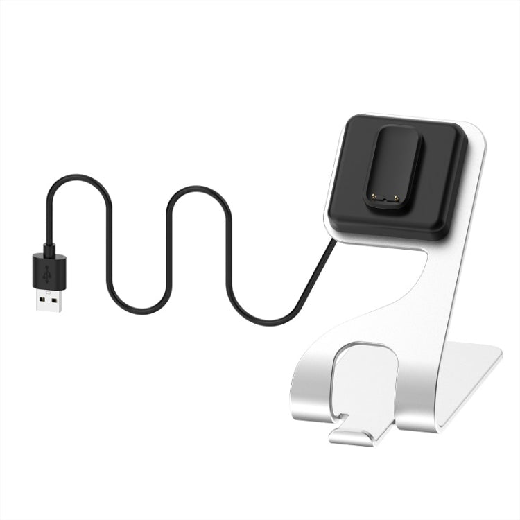 For Fitbit Charge 6 / Luxe Portable Magnetic Metal Charger Holder(Silver) - Charger by PMC TechLife | Online Shopping South Africa | PMC TechLife