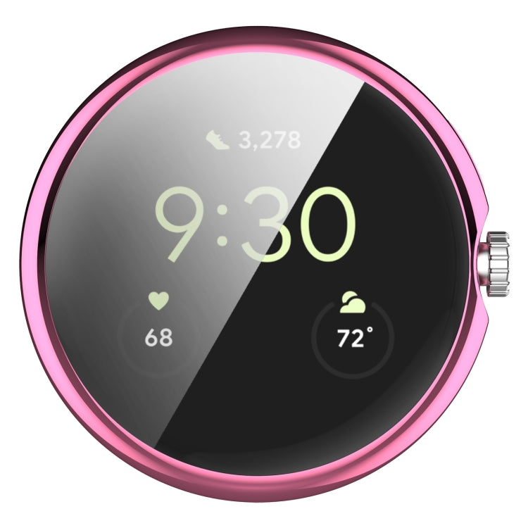 For Google Pixel Watch 2 Full Coverage TPU Electroplated Watch Protective Case(Pink) - free shipping - PMC TechLife - Order now!