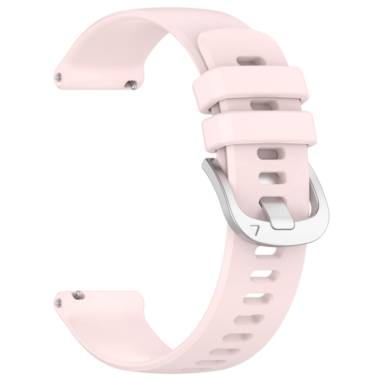 For Garmin Venu 3 Liquid Glossy Silver Buckle Silicone Watch Band(Light Pink) - Watch Bands by PMC Jewellery | Online Shopping South Africa | PMC Jewellery