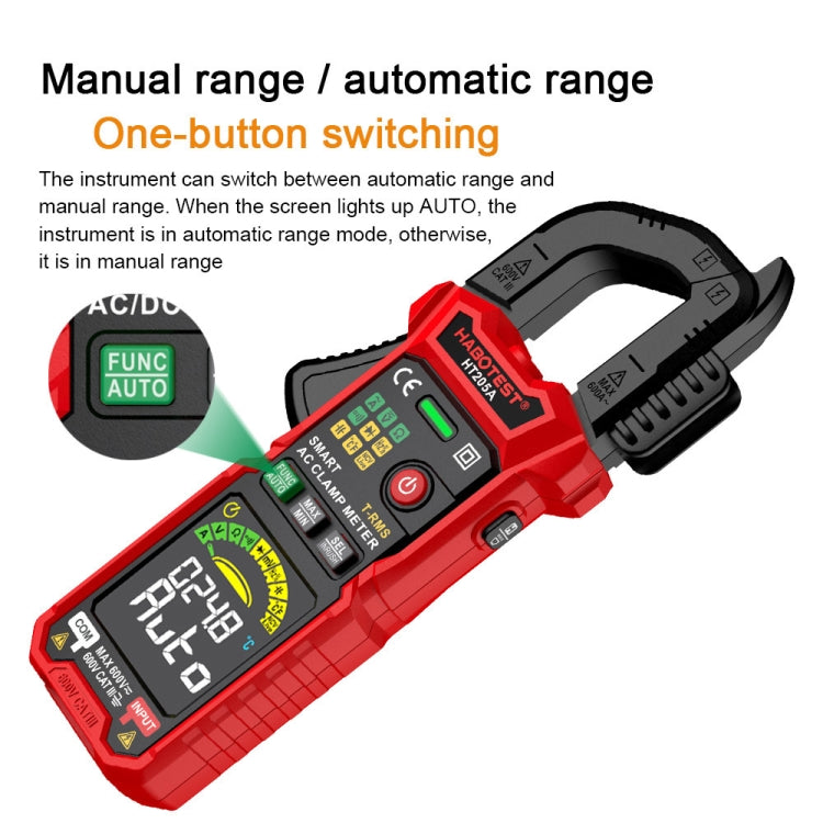 HABOTEST HT205A Multifunctional Intelligent Burn-proof Clamp Multimeter - free shipping - PMC TechLife - Order now!