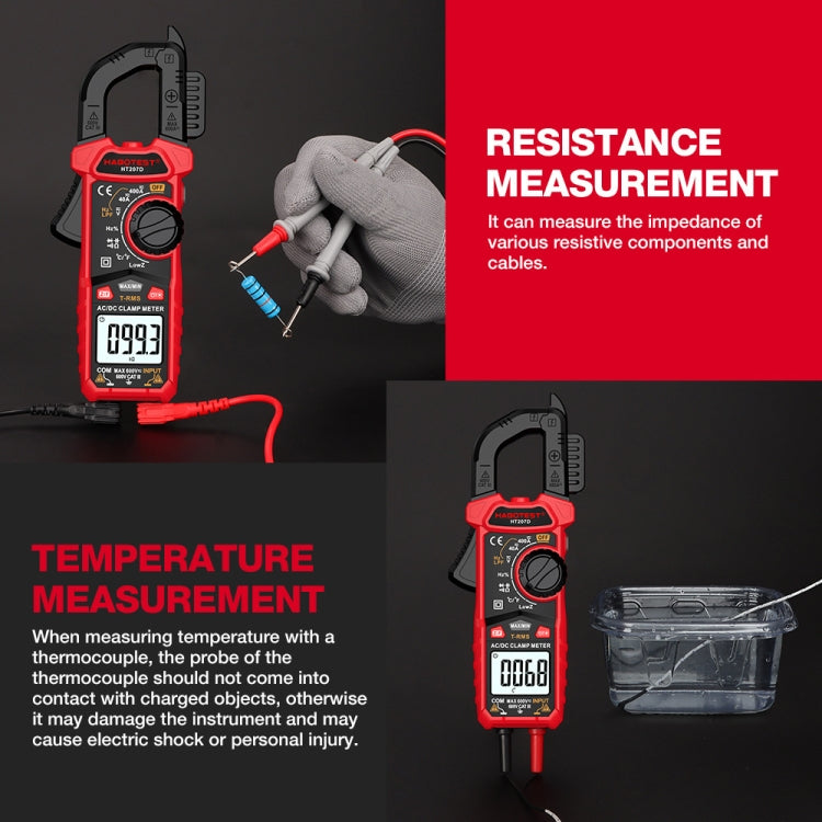 HABOTEST HT207D Multifunctional Digital Clamp Multimeter - free shipping - PMC TechLife - Order now!