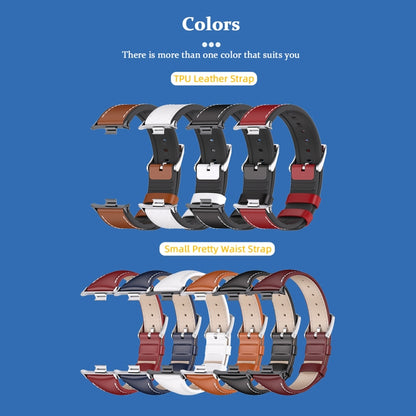 For Xiaomi Smart Band 9 Pro / 8 Pro Mijobs Genuine Leather Slim Watch Band(Red Silver) - Watch Bands by MIJOBS | Online Shopping South Africa | PMC Jewellery | Buy Now Pay Later Mobicred