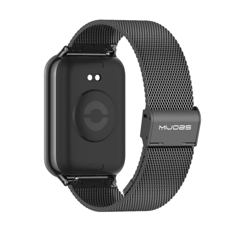 For Xiaomi Mi Band 8 Pro Mijobs Milan Buckle Stainless Steel Watch Band(Black) - Watch Bands by MIJOBS | Online Shopping South Africa | PMC Jewellery