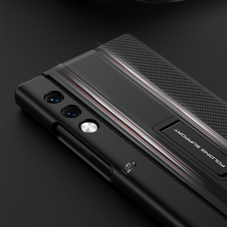For Honor V Purse GKK Full Coverage Folding Leather Phone Case with Holder(Carbon Fiber) - Honor Cases by GKK | Online Shopping South Africa | PMC TechLife | Buy Now Pay Later Mobicred